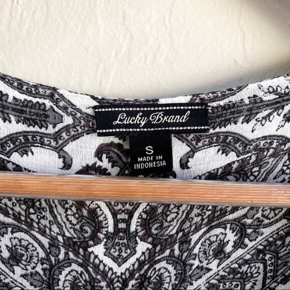 Lucky Brand Black and White Paisley Jumpsuit - Picture 5 of 6